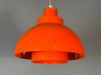 Vintage Space Age knal oranje Plastic Lamp van Nordisk Solar, Ophalen of Verzenden