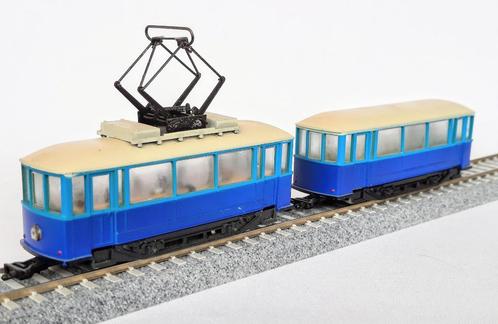 HO GOG tram 2-asser met bijwagen, Hobby en Vrije tijd, Modeltreinen | H0, Zo goed als nieuw, Locomotief, Gelijkstroom, Overige merken