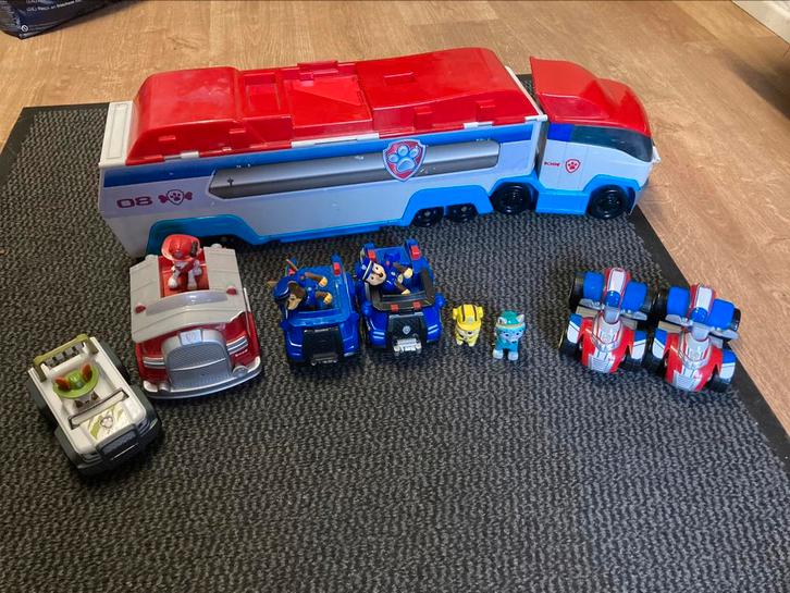 Paw patroller bus en autos, Verzamelen, Speelgoed, Zo goed als nieuw, Ophalen