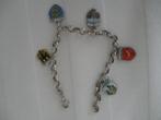 zilver armbandje met wapentjes eraan, Verzenden, Zilver, Armband