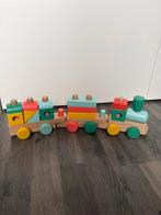 HEMA houten blokkentrein, Ophalen of Verzenden, Gebruikt