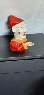 Vintage Humpty Dumpty mechanische bank van gietijzer, Verzamelen, Spaarpotten, Ophalen, Nieuw, Overige materialen, Overige thema's