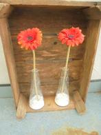 VAAS VINTAGE 1990 TAPS 18,5x dia 7,5 cm Gerbera set 2 stuks, Overige kleuren, -, -, Ophalen of Verzenden