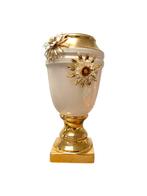 Gouden Vaas, Huis en Inrichting, Woonaccessoires | Vazen, Ophalen, Geel, Aardewerk of Porselein, Zo goed als nieuw