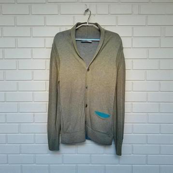 Cast Iron Vest Maat M Khaki Blauw Gebreid Casual beschikbaar voor biedingen