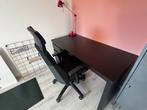Bureau - Zwart - Goede conditie, Huis en Inrichting, Bureaus, Ophalen of Verzenden, In hoogte verstelbaar, Zo goed als nieuw, Bureau