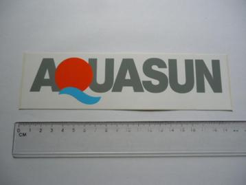 sticker oud AQUASUN logo Tunesie vakantie reizen koffer retr beschikbaar voor biedingen