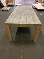 Teak tuintafel 100x240cm – Showmodel (vergrijsd), Tuin en Terras, Tuintafels, Ophalen, Gebruikt, Rechthoekig, Teakhout