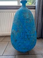 Grote blauwe sier kruik vaas  TIP voor bloemstuk, Ophalen, Blauw, Aardewerk of Porselein, Zo goed als nieuw
