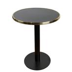 Bistrotafel black Siyah 60 rond tafelblad met messing rand i, Info@edvonline.nl, Inductorstraat 9 b Veenendaal, Nieuw, Ophalen of Verzenden