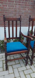 Set antiek eiken stoelen fauteuils tudor style setprijs, Antiek en Kunst, Antiek | Meubels | Stoelen en Banken, Ophalen