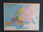 Vintage wandkaart Europa, Antiek en Kunst, Antiek | Schoolplaten, Ophalen