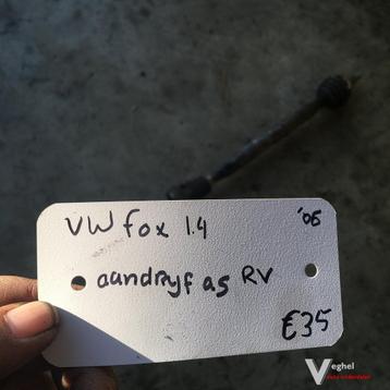Vw Fox 1.4 2006 Aandrijfas Rechtsvoor beschikbaar voor biedingen