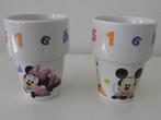 Disney melkbekers met cijfers, Ophalen, Zo goed als nieuw, Servies