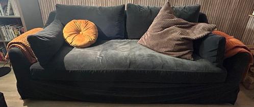 Grijze fluwelen bank van IKEA, model Färlöv , 190 cm breed, Huis en Inrichting, Banken | Sofa's en Chaises Longues, Zo goed als nieuw