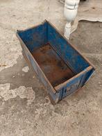 Stalen vintage vouwkist, Huis en Inrichting, Woonaccessoires | Kisten, Minder dan 50 cm, 50 tot 100 cm, Ophalen of Verzenden, Zo goed als nieuw