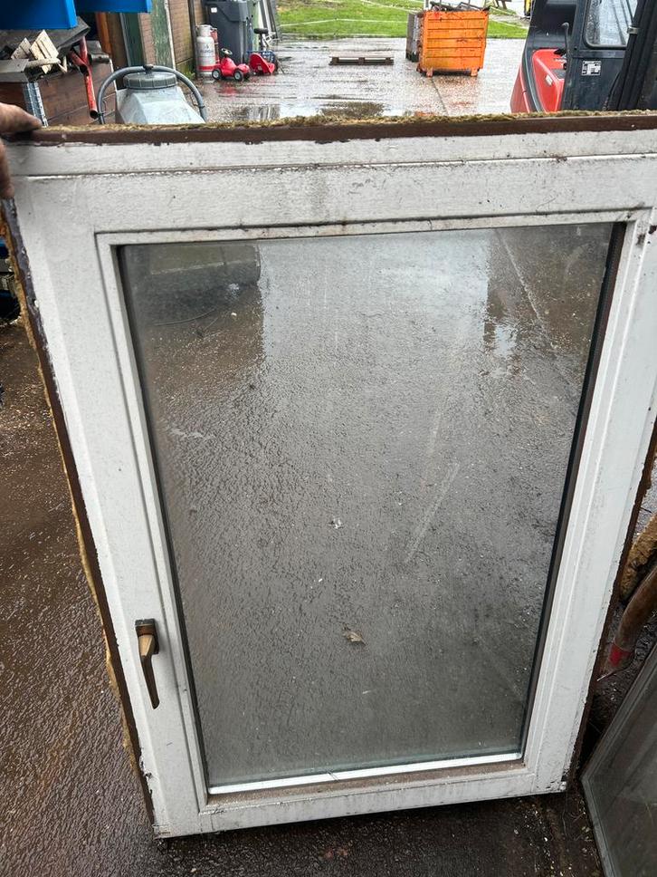 Draai Kiepraam & Gewoon Raam, Doe-het-zelf en Verbouw, Glas en Ramen, Gebruikt, Gevelraam of Ruit, Minder dan 80 cm, Dubbelglas