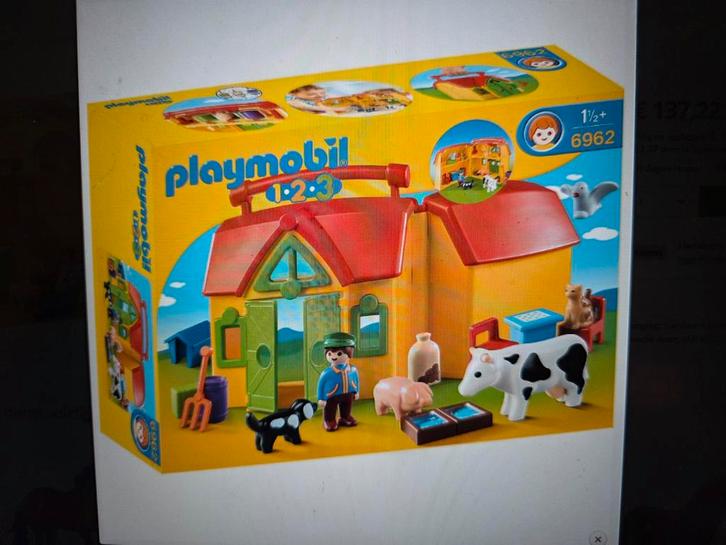 Playmobil 1.2.3 Boerderij 6962.Meeneemhuis, Kinderen en Baby's, Speelgoed | Playmobil, Zo goed als nieuw, Los playmobil, Ophalen of Verzenden