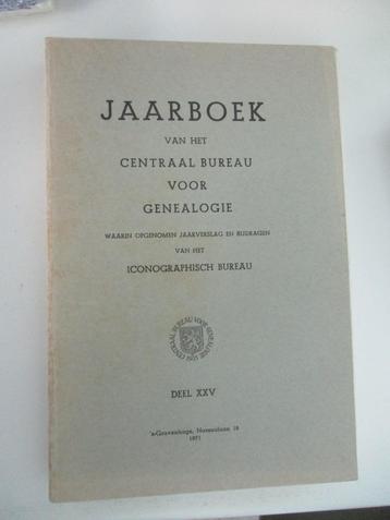 Jaarboek van het Centraal Bureau voor genealogie. Deel XXV. beschikbaar voor biedingen