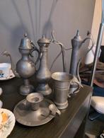 Tinnen Karaffen, Kandelaar en Beker, Antiek en Kunst, Antiek | Tin, Ophalen of Verzenden