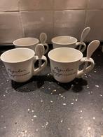 Rivièra Maison Cappuccino Kopjes met Lepeltjes, Huis en Inrichting, Keramiek, Ophalen of Verzenden, Zo goed als nieuw, Overige stijlen