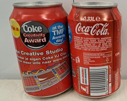 Coca-Cola Blik Win a Coke Creativity Awards at the TMF Award, Verzamelen, Merken en Reclamevoorwerpen, Gebruikt, Verpakking, Ophalen of Verzenden
