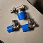 cv kraan afsluiter radiatorkraan cvkraan 1x recht en 2 haaks, Minder dan 30 cm, Radiator, Nieuw, Minder dan 60 cm