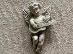Engel met gitaar // hanger hoog 13 cm gips, Verzamelen, Beelden en Beeldjes, Ophalen of Verzenden