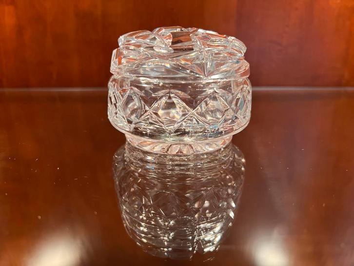 Geslepen Glazen Ornament met Deksel, Antiek en Kunst, Antiek | Glas en Kristal, Ophalen