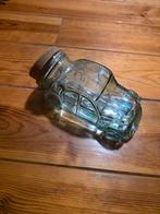 Glazen pot autovormig, Verzamelen, Spaarpotten, Ophalen of Verzenden, Zo goed als nieuw, Steen, Aardewerk of Keramiek, Vervoermiddel