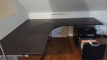 Ikea Hoekbureau - Galant (Hoek + 80cm Verlengstuk) - Zwart - afbeelding 4