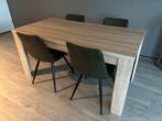 Nette eiken eettafel 4-persoons, Huis en Inrichting, Ophalen, 100 tot 150 cm, Eikenhout, Zo goed als nieuw