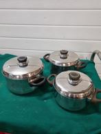 Kookpannen bk drie stuks met deksel, Ophalen of Verzenden, 'T Olde Gre-j, Info@toldegrej.nl, Endepoelstraat 20f Didam
