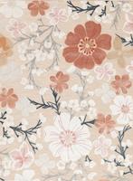 Bloemen vloerkleed (Rugvista: Cherri), Huis en Inrichting, 100 tot 150 cm, Beige, 200 cm of meer, Ophalen of Verzenden