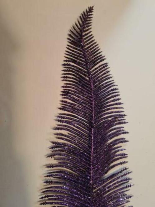 Paars glitter blad/veer, 70 cm!, Huis en Inrichting, Woonaccessoires | Kunstplanten en Kunstbloemen, Nieuw, Ophalen of Verzenden