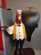 Decoratie beeld haan / kok met menu bord, Verzamelen, Beelden en Beeldjes, Ophalen, Zo goed als nieuw