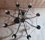 Kroonluchter metaal 8 arms, Huis en Inrichting, Lampen | Kroonluchters, Ophalen, Zo goed als nieuw, Metaal, Landelijk