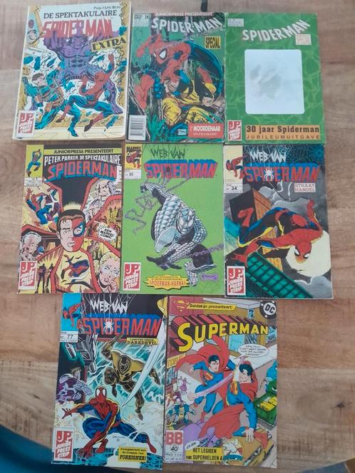 Kleine verzameling 8 Vintage Comics Spiderman & Superman, Boeken, Strips | Comics, Meerdere comics, Ophalen of Verzenden