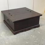 Brocante Mexicaanse salontafel kist klep opbergruimte hout, Ophalen, Gebruikt, 100 tot 150 cm, 50 tot 100 cm