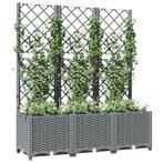 Plantenbak met latwerk 120x40x136 cm polypropeen, Tuin en Terras, Bloembakken en Plantenbakken, Ophalen of Verzenden, Nieuw, Kunststof