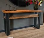 Wandmeubel Romaro 140 x 38 teak mix rough, Ophalen, Zo goed als nieuw