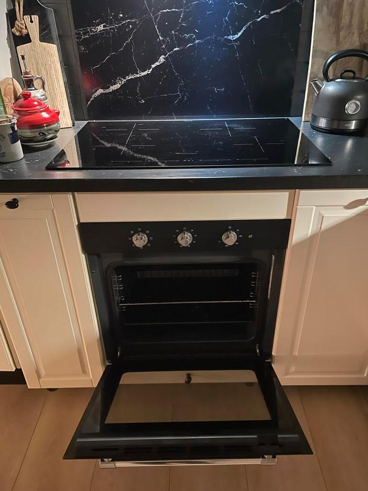 Complete keuken apparatuur: Oven, inductie, afzuigkap, Witgoed en Apparatuur, Ovens, Gebruikt, Inbouw, Oven, 45 tot 60 cm, 60 cm of meer