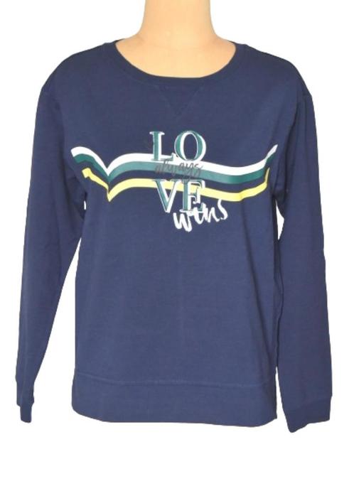 ≥ NIEUW SANDWICH truitje, LOVE WINS sweater, blauw, Mt. S — Truien en ...