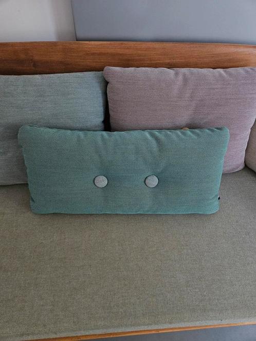 Hay kussen Dots Steelcut trio petrol NIEUWSTAAT 65 x 35 cm, Huis en Inrichting, Woonaccessoires | Kussens, Zo goed als nieuw, Blauw