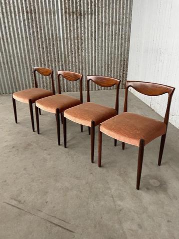 Vintage palissander houten eetkamerstoelen, 1960 Deens beschikbaar voor biedingen