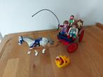 Playmobil paard en wagen met gezin, Ophalen of Verzenden, Gebruikt