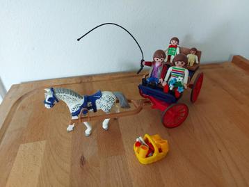 Playmobil paard en wagen met gezin beschikbaar voor biedingen