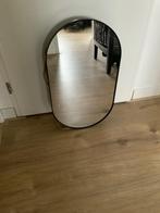 Zwarte spiegel, ovaal met opbergruimte!, Huis en Inrichting, Woonaccessoires | Spiegels, Ophalen, Minder dan 50 cm, Zo goed als nieuw