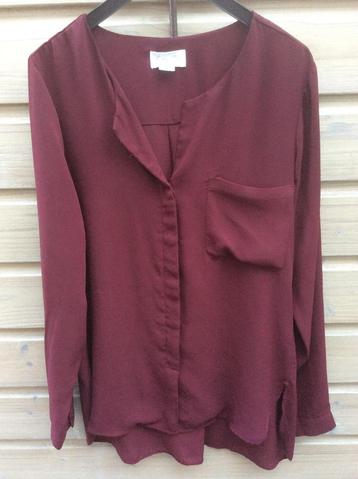 Cotton Club bordeaux rode blouse mt M beschikbaar voor biedingen