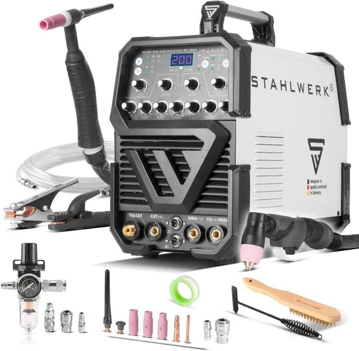 3-in-1 Combo Lasapparaat. AC/DC TIG 200 Pulse met Plasma ST, Doe-het-zelf en Verbouw, Gereedschap | Lasapparaten, Nieuw, Verzenden